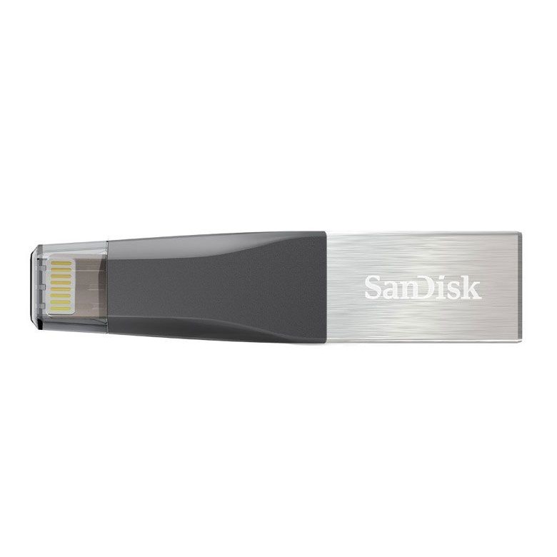 SanDisk iXpand Mini Flash Drive 32 GB OTG Drive Compatible with Desktop Computer, Tablet, Mobile, Laptop USB 3.0 (Grey, Type A to Lightning)