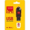 Strontium 8GB Pollex USB 2.0 Pen Drive- Black/Red