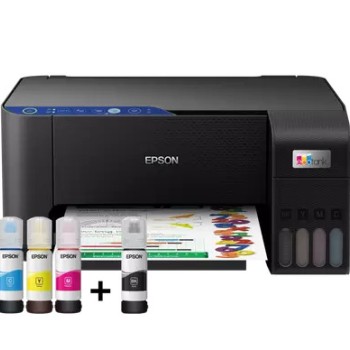 Epson L3251 Multi-function WiFi Color Ink Tank Printer (4 Ink Bottles Included)