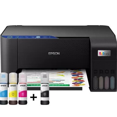 Epson L3251 Multi-function WiFi Color Ink Tank Printer (4 Ink Bottles Included)