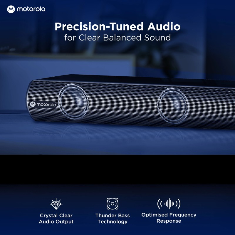 MOTOROLA AmphisoundX Vibe 50 W Bluetooth Soundbar (Black, 2.1 Channel)