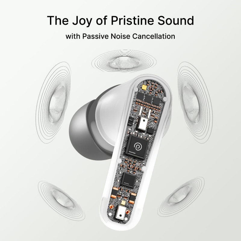 pTron Bassbuds Astra in-Ear TWS Earbuds w/Stereo Sound, 34Hrs Playtime, Stereo Calls (Black)