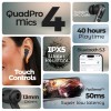 pTron Bassbuds Bliss TWS in Ear Earbuds with 4 Quadpro Mics,3D Audioscape,Trutalk Enc Calls,40H Playtime Black)