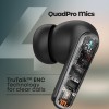 pTron Bassbuds Bliss TWS in Ear Earbuds with 4 Quadpro Mics,3D Audioscape,Trutalk Enc Calls,40H Playtime Black)