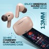 pTron Bassbuds Duo in-Ear Wireless Earbuds with Immersive Sound,32Hrs Playtime,Clear Calls TWS Earbuds (Brown)
