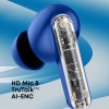 pTron Bassbuds Gomax in-Ear TWS Earbuds, HD Mic & TruTalk AI-ENC Calls, 36H Playtime, 13mm Drivers, Bluetooth 5.3 (Blue)