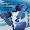 pTron Bassbuds Gomax in-Ear TWS Earbuds, HD Mic & TruTalk AI-ENC Calls, 36H Playtime, 13mm Drivers, Bluetooth 5.3 (Blue)