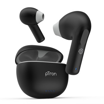 pTron Bassbuds NX TWS Earbuds, TruTalk AI-ENC Calls, 32Hrs Playtime, Immersive Audio, in-Ear Bluetooth 5.3 (Ink Black)