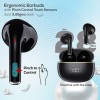 pTron Bassbuds Perl in-Ear TWS Earbuds, TruTalk AI-ENC Calls, Immersive Sound, 28H Playtime, Music/Game (Sable Black)