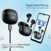 pTron Bassbuds Perl in-Ear TWS Earbuds, TruTalk AI-ENC Calls, Immersive Sound, 28H Playtime, Music/Game (Sable Black)