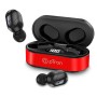 pTron Bassbuds Plus in-Ear TWS Earbuds with HD Mic, Bluetooth 5.0 Headphones, 28Hrs Playtime, Immersive Sound (Red & Jet Black)