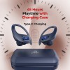 pTron Bassbuds Sports In-Ear TWS Earbuds with Dual Ultra HD Mic & TruTalk AI-ENC, 13mm HyperDrive Transducers, 45H Playtime (Bold Blue)