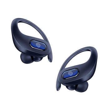 pTron Bassbuds Sports In-Ear TWS Earbuds with Dual Ultra HD Mic & TruTalk AI-ENC, 13mm HyperDrive Transducers, 45H Playtime (Bold Blue)