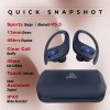 pTron Bassbuds Sports In-Ear TWS Earbuds with Dual Ultra HD Mic & TruTalk AI-ENC, 13mm HyperDrive Transducers, 45H Playtime (Bold Blue)