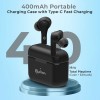 pTron Bassbuds Tango In-Ear TWS Earbuds, TruTalk AI-ENC Calls, Movie Mode, 40Hrs Playtime, Bluetooth 5.1 (Bold Black)