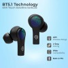 pTron Bassbuds Tango In-Ear TWS Earbuds, TruTalk AI-ENC Calls, Movie Mode, 40Hrs Playtime, Bluetooth 5.1 (Bold Black)