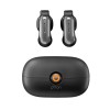 pTron Bassbuds Vortex Clips Wireless Open Ear Earbuds w/Chrome Finish, SafeBeats Tech, 50Hrs Playtime, Dual HD Mic w/AI-ENC, 10mm Driver (Black)