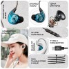 pTron Boom Play X2 in Ear Type C Wired Headphones with Mic, IEM Design, 13Mm Drivers for Pristine Audio Blue