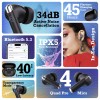 pTron Newly Launched Zenbuds Evo X5 34dB ANC TWS Earbuds, Transparency Mode, 4 Mic ENC Calls, 45H Playtime (Black)