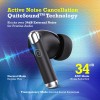 pTron Newly Launched Zenbuds Evo X5 34dB ANC TWS Earbuds, Transparency Mode, 4 Mic ENC Calls, 45H Playtime (Black)