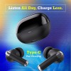 pTron Newly Launched Zenbuds Evo X5 34dB ANC TWS Earbuds, Transparency Mode, 4 Mic ENC Calls, 45H Playtime (Black)