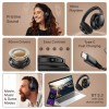 pTron Studio Evo 70hrs Playtime Wireless Over Ear Headphones with HD Mic, Low-Latency Game/Movie/Music Modes, Punchy Bass (Black)