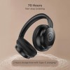 pTron Studio Evo 70hrs Playtime Wireless Over Ear Headphones with HD Mic, Low-Latency Game/Movie/Music Modes, Punchy Bass (Black)