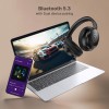 pTron Studio Evo 70hrs Playtime Wireless Over Ear Headphones with HD Mic, Low-Latency Game/Movie/Music Modes, Punchy Bass (Black)