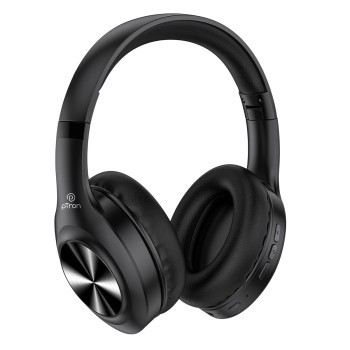 pTron Studio Pro 65hrs Playtime Wireless Over Ear Headphones with Mic, 45ms Low-Latency Gaming, Deep Bass (Black)