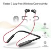 pTron Tangent Duo in Ear Wireless Headphones with Mic, 13mm Driver, Bluetooth V5.2, Dual Device Pairing, Fast Charging Black)