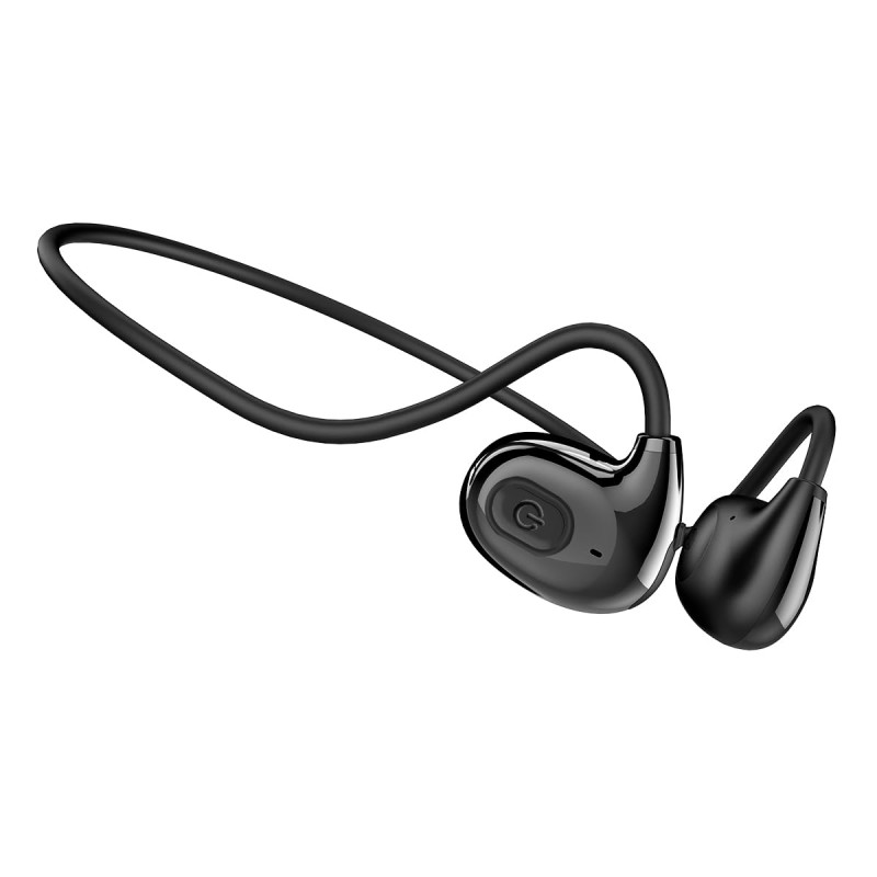 pTron Tangent Play Open-Ear Wireless On Ear Neckband with Hd Mic,Safebeats Design Ear Health&Comfort,14Hrs Playtime (Shiny Black)