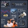 pTron Zenbuds 1 V2 ANC Bluetooth in Ear Earbuds 32Db Quietsound Tech,13Mm Hyperdrivers with 4D Panaromic (Black)