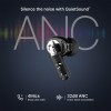 pTron Zenbuds 1 V2 ANC Bluetooth in Ear Earbuds 32Db Quietsound Tech,13Mm Hyperdrivers with 4D Panaromic (Black)