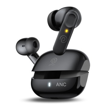 pTron Zenbuds 1 V2 ANC Bluetooth in Ear Earbuds 32Db Quietsound Tech,13Mm Hyperdrivers with 4D Panaromic (Black)