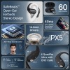 pTron Zenbuds Evo X2 Pro Open Ear Wireless Earbuds, SafeBeats Design, 4 QuadPro Mics with ENC Calls, 60H Playtime (Jet Black)