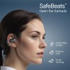 pTron Zenbuds Evo X2 Pro Open Ear Wireless Earbuds, SafeBeats Design, 4 QuadPro Mics with ENC Calls, 60H Playtime (Jet Black)