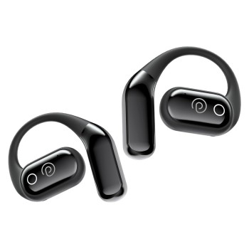 pTron Zenbuds Evo X2 Pro Open Ear Wireless Earbuds, SafeBeats Design, 4 QuadPro Mics with ENC Calls, 60H Playtime (Jet Black)