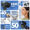 pTron Zenbuds Evo X2 in-Ear TWS Earbuds with Quad Mic & TruTalk ENC Calls, 50Hrs Playtime, 40ms (Jet Black)