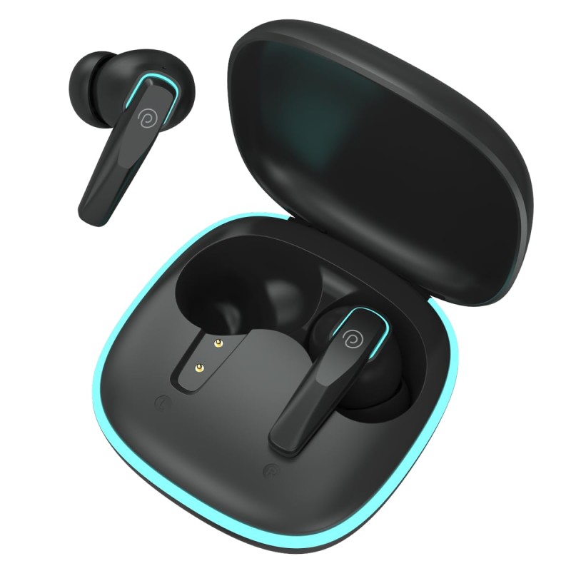 pTron Zenbuds Evo X2 in-Ear TWS Earbuds with Quad Mic & TruTalk ENC Calls, 50Hrs Playtime, 40ms (Jet Black)
