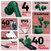 pTron Zenbuds X1 4 HD Mic TWS Earbuds w/AI-ENC Clear Calls, 40hrs Playtime, Pristine Sound, in-Ear Sensor, 40ms (Green)