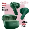pTron Zenbuds X1 4 HD Mic TWS Earbuds w/AI-ENC Clear Calls, 40hrs Playtime, Pristine Sound, in-Ear Sensor, 40ms (Green)