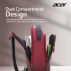 Acer Cross Body Bag ZC.A01SI.3HB Dual Compartments Maroon