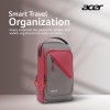 Acer Cross Body Bag ZC.A01SI.3HB Dual Compartments Maroon