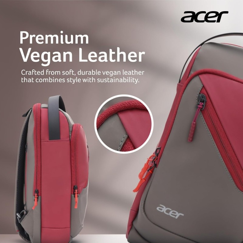 Acer Cross Body Bag ZC.A01SI.3HB Dual Compartments Maroon