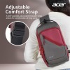 Acer Cross Body Bag ZC.A01SI.3HB Dual Compartments Maroon