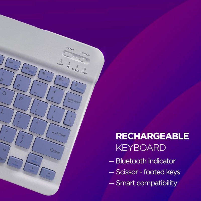 Acer Keyboard Mouse Combo ZC.A01SI.3BH Bluetooth 1200 DPI Purple