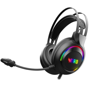 Acer Nitro Wired Gaming Headset ZC.A01SI.395 50mm Drivers RGB Lighting Black