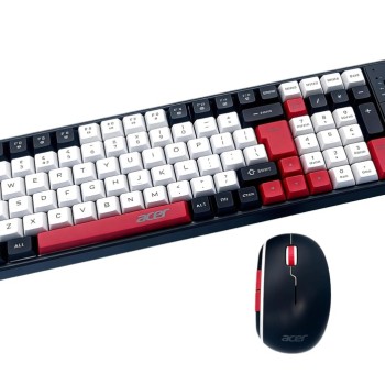 Acer Wireless Keyboard & Mouse Combo ZC.A01SI.3U0 Bluetooth 2.4GHz Multi-Device Black & Red