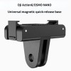 ADOFSY Magnetic Quick Release Adapter Dji Magnetic Adapter For DJI Action 6/Osmo Nano Black