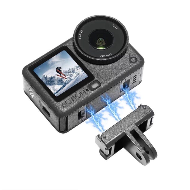 ADOFSY Magnetic Quick Release Adapter Dji Magnetic Adapter For DJI Action 6/Osmo Nano Black